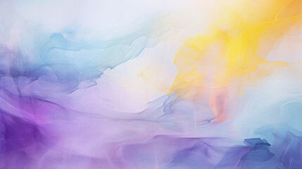 an abstract colorful painting of three pastel colors, in the style of light violet and yellow