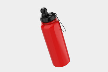 Fototapeta premium Glossy Sport Bottle Mockup Isolated On White Background. 3d illustration