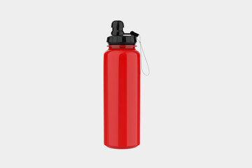 Fototapeta premium Glossy Sport Bottle Mockup Isolated On White Background. 3d illustration