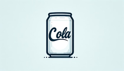 Contemporary Cola Can on White Backdrop, Perfect for Refreshment and Lifestyle Marketing