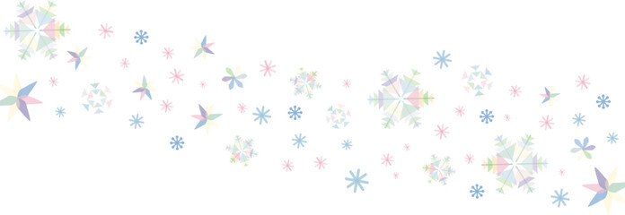 クリスマスに使えるカラフルな雪の結晶のベクター背景画像