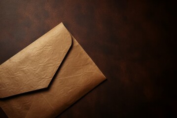 Envelope beige closeup background. Document pattern office brown object. Generate Ai