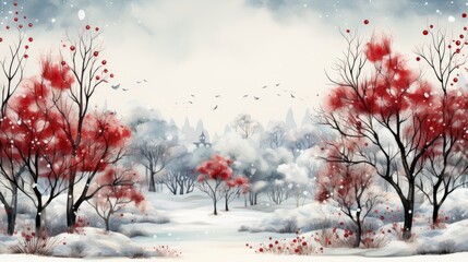 Watercolor Christmas Background, Merry Christmas Background ,Hd Background