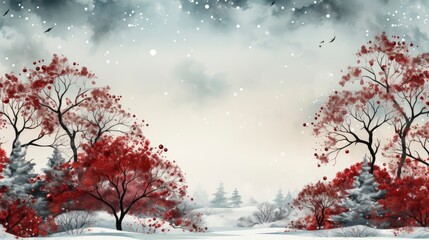 Watercolor Christmas Background, Merry Christmas Background ,Hd Background