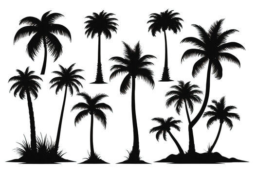 Travel the Tropics: Palm Tree Icon Set for Logos
