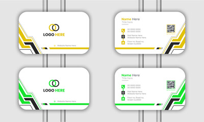 Business card for business and personal use, two colors business card design template, Vector illustration print template, 