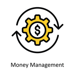Money Management vector Filled outline Design illustration. Symbol on White background EPS 10 File