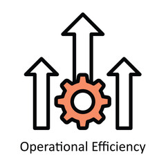 Operational Efficiency vector Filled outline Design illustration. Symbol on White background EPS 10 File