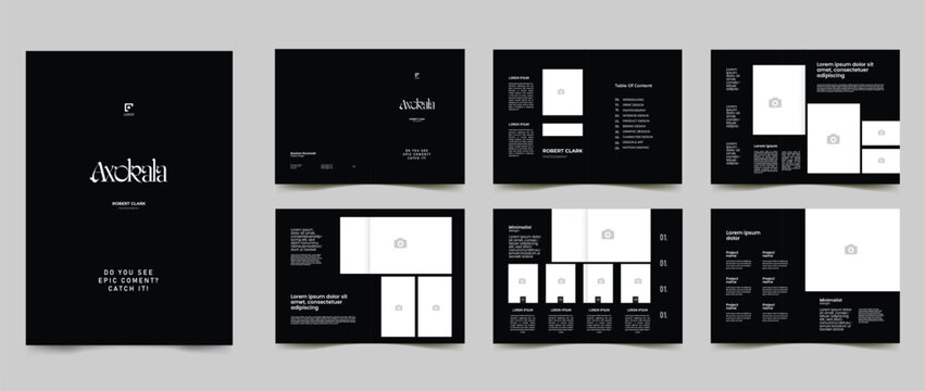 creative photography portfolio layout for multipurpose product catalogue brochure template design template. 