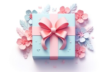 Pastel Perfection Elevate Your Gifts with Exquisite 2D Graphic Gift Boxes,ai generated