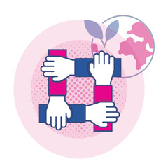 Hands Together, Hearts United. Embracing Our Planet.