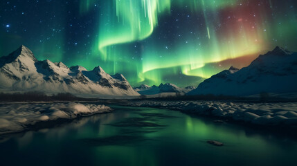 Aurora borealis Northern Lights