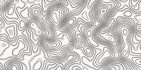 Topographic Map in Contour Line Light topographic topo contour map and Ocean topographic line map with curvy wave isolines vector Natural printing illustrations of maps.