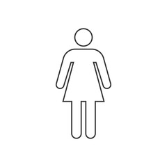 Woman icon. Silhouette of woman symbol modern, simple, vector, icon for website design, mobile app, ui. Vector Illustration
