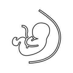 Baby in womb icon. Healthcare symbol modern, simple, vector, icon for website design, mobile app, ui. Vector Illustration
