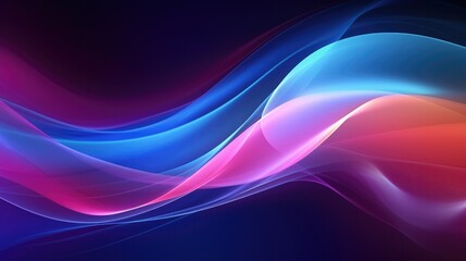 Fototapeta premium ransparent bright lines background with wave patterns, in the style of long exposure, dark sky-blue and amber, multi-layered collage-like, miniature illumination