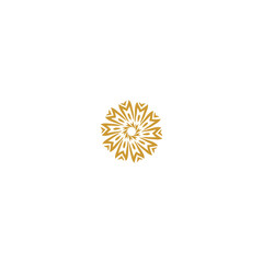 Fototapeta premium set of mandalas with flower motifs floral