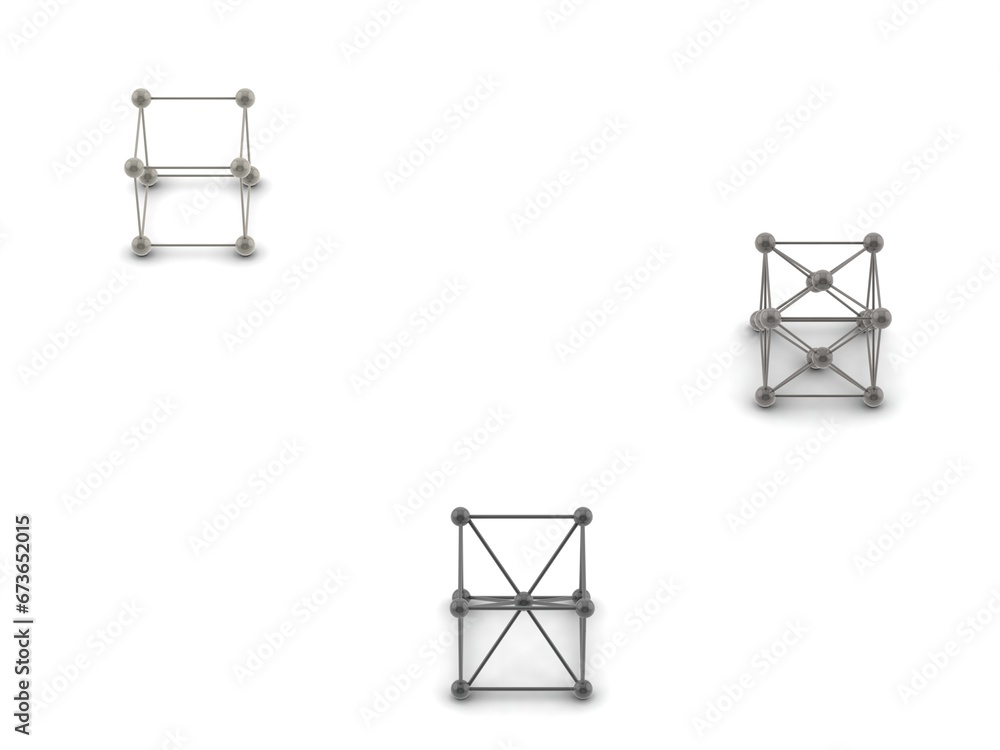 Aufkleber cubic system lattices 3d print model