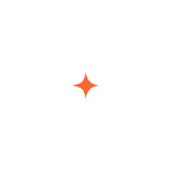 star vector set elements orange color style