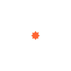 star vector set elements orange color set