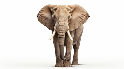 Obraz premium African elephant on white background. Made with generative ai