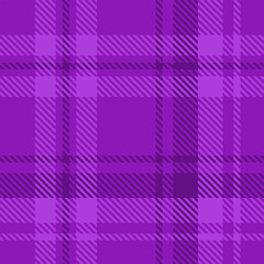 Purple Tartan Plaid Pattern Seamless. Check fabric texture for flannel shirt, skirt, blanket
