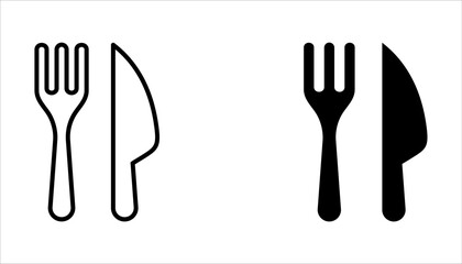 Cutlery icon set. Spoon, forks, knife. restaurant business concept on white background