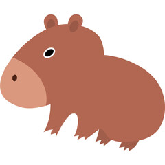 illustration of  cute cartoon water pig