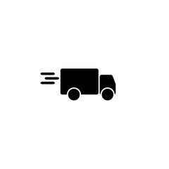 Fast delivery truck icon  isolated on  white background. 
