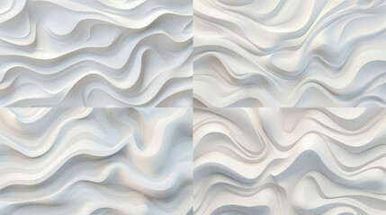 Obraz premium Elegant and minimalist, this white Voronoi design brings modern sophistication to home decor, created with Generative AI technology.