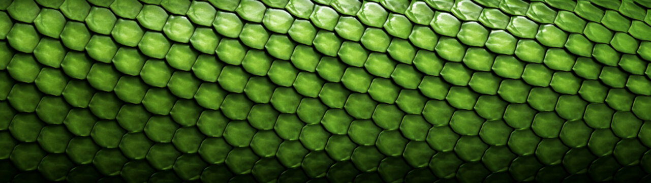 Minimal banner with green snake skin texture. Generative AI
