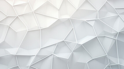Clean white decoration meets organic Voronoi geometric art, perfect for contemporary aesthetics, created with Generative AI technology.