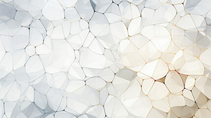 Clean white decoration meets organic Voronoi geometric art, perfect for contemporary aesthetics, created with Generative AI technology.