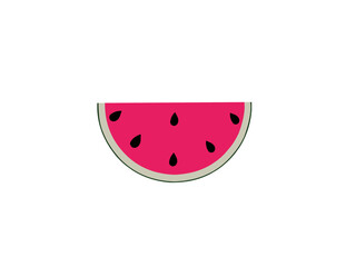 The fruit of the dry season watermelon is red in color and has a perfectly sweet taste. Vector illustration