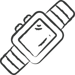 Smart Watch hand drawn vector illustration