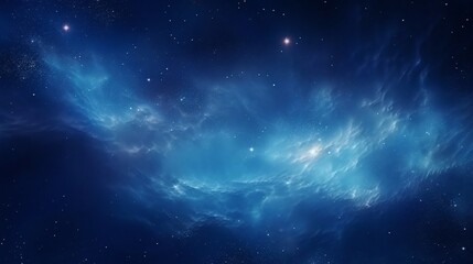 Naklejka na ściany i meble Blue sky galaxy with infinite stars, generative AI.