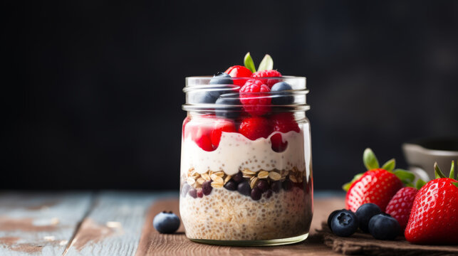 Healthy Breakfast: Overnight Oats With Fresh Berries