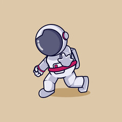 Mascot Chibi astronaut series illustration