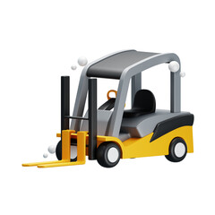 forklift 3D illustration