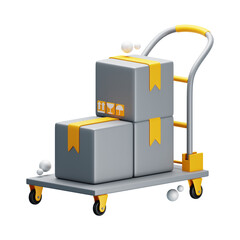 trolley 3D illustration 