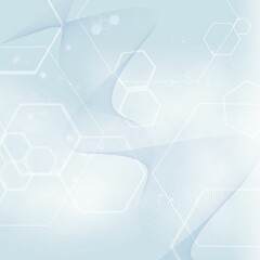 abstract blue background with hexagonal digital