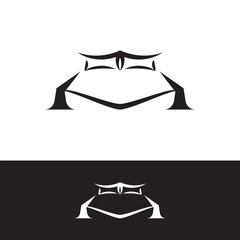 bed with smile smile shape logo design icon illustration