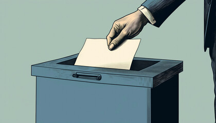 voting ballot box - obrazy, fototapety, plakaty
