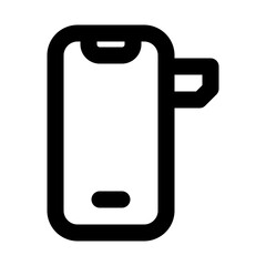 micro sd line icon