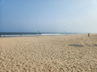 Puducherry, India - Oct 17 2023: Sandunes Paradise Beach in Pondicherry.