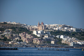 Naklejka premium Places in the city of Valletta, Malta