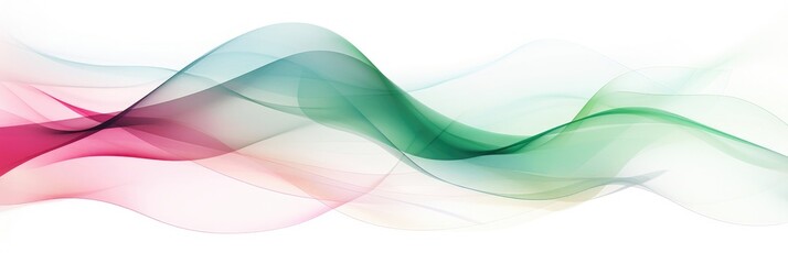 Obraz premium Watercolor style abstraction of razvnotsvetnye wavy and curved lines of bright colors on a white background. Banner
