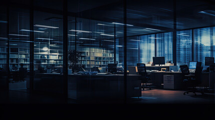 Intensely blurred office scene perfect for tech or business websites