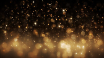 Fototapeta premium Abstract gold bokeh background. Christmas and New Year backdrop.
