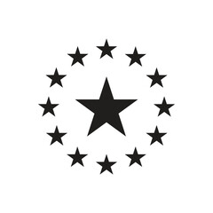 Stars circle icon in trendy flat style design vector illustration.